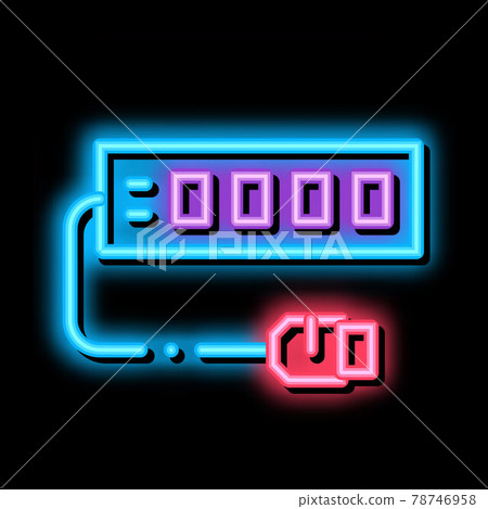 modem internet device neon glow icon illustration modem internet device neon glow icon illustration 78746958