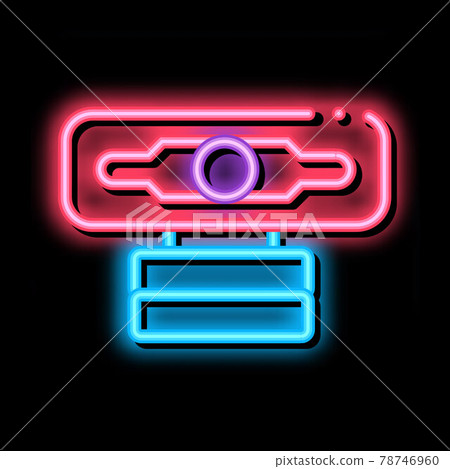 web camera neon glow icon illustration web camera neon glow icon illustration 78746960