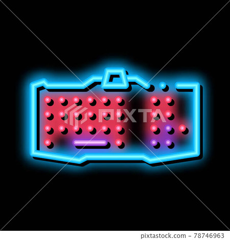 keyboard computer neon glow icon illustration 78746963