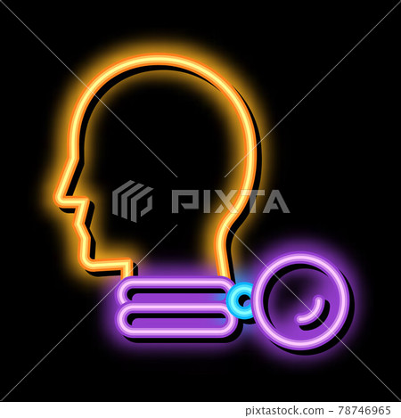 bronchial asthma chronic disease neon glow icon illustration bronchial asthma chronic disease neon glow icon illustration 78746965