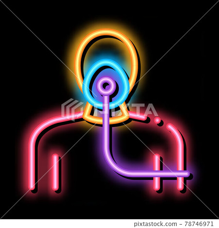 nebulizer oxygen mask for asthmatic neon glow icon illustration nebulizer oxygen mask for asthmatic neon glow icon illustration 78746971