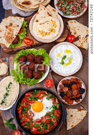 Traditional Jewish, Israeli and middle Eastern food Traditional Jewish, Israeli and middle Eastern food 78747149