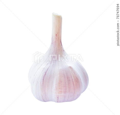 Garlic raw vegetable isolated on white background. 78747694