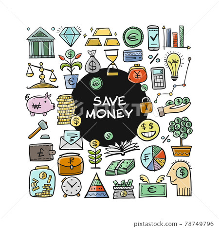 Save Money Concept. Banking and currency. Save coins, Investment Background for your design Save Money Concept. Banking and currency. Save coins, Investment Background for your design 78749796