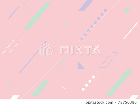 幾何條紋背景與可愛的配色方案 78750386