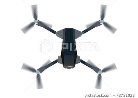 無人機 CG 黑色原創設計_A004 頂視圖羽毛旋轉無背景 無人機 CG 黑色原創設計_A004 頂視圖羽毛旋轉無背景 78751028