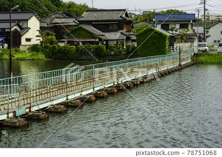 Tamashima Port Tamegawa Scenery Drum Can Bridge Kurashiki City, Okayama Prefecture Tamashima Port Tamegawa Scenery Drum Can Bridge Kurashiki City, Okayama Prefecture 78751068
