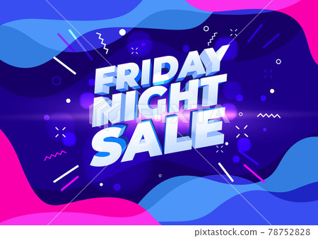Friday night sale banner. Sale banner template design. 78752828