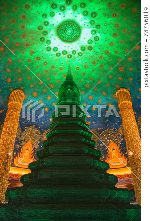 Wat Paknam Bhasicharoen, a temple, pagoda and Buddha statue in Bangkok Thailand Wat Paknam Bhasicharoen, a temple, pagoda and Buddha statue in Bangkok Thailand 78756019