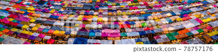 Rotfai night market views in Bangkok Thailand 78757176