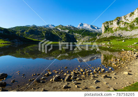 Highland Lakes of Covadonga summer landscape Highland Lakes of Covadonga summer landscape 78758205