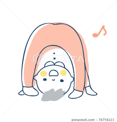 Baby peeking and playing again 78759221