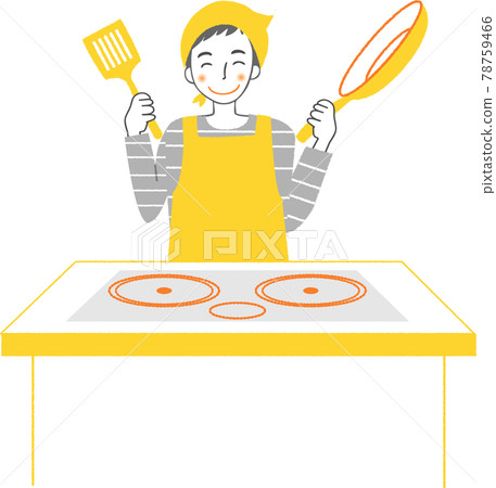 A man cooking in the kitchen. 78759466