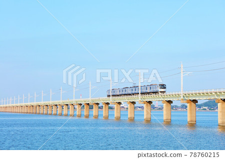 茨城縣藍天北浦大橋和鹿島線 茨城縣藍天北浦大橋和鹿島線 78760215