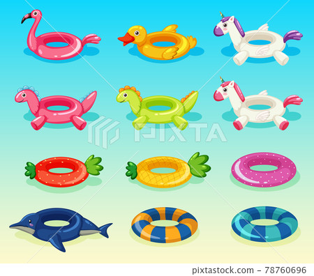 Different cute swimming ring set Different cute swimming ring set 78760696