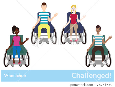 Challenged! / People in the world in wheelchairs 78761650