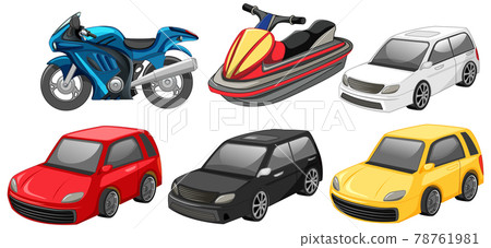 Set of different cars isolated on white background Set of different cars isolated on white background 78761981