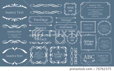 優雅的框架設計，仿古邊框，復古風格的盤子 78762375