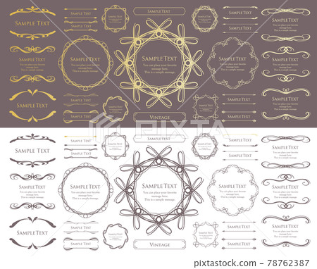 優雅的框架設計，仿古邊框，復古風格的盤子 78762387