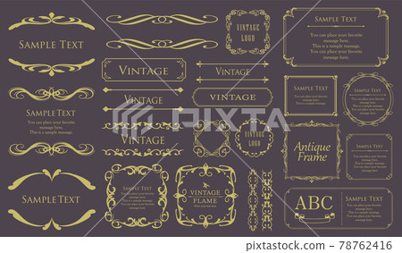 優雅的框架設計，仿古邊框，復古風格的盤子 78762416