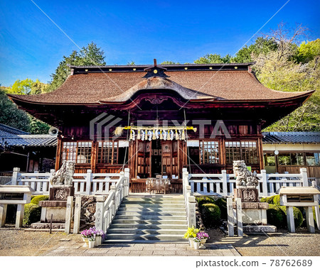 Haiden of Tejikarao Shrine in Kakamigahara City, Gifu Prefecture 78762689