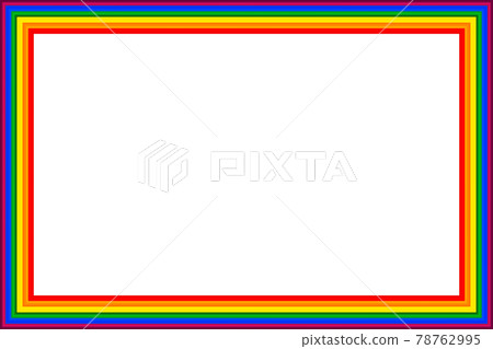 Flag LGBT icon, squared frame. Template design, vector illustration. Love wins. LGBT symbol in rainbow colors. Gay pride collection. Copy space 78762995
