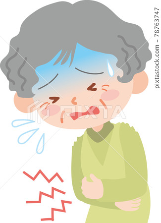 胃痛的老婦人 胃痛的老婦人 78763747