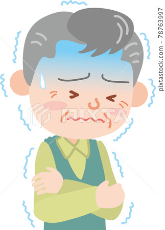 Elderly man trembling in the cold Elderly man trembling in the cold 78763997