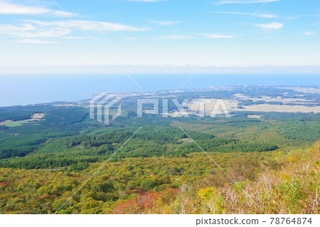 View of Nikaho city from Mt. Chokai in autumn season View of Nikaho city from Mt. Chokai in autumn season 78764874