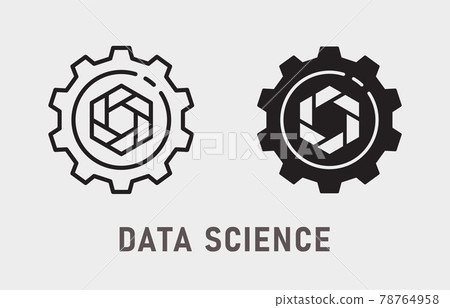 Data science icon on white background. Vector illustration. Data science icon on white background. Vector illustration. 78764958