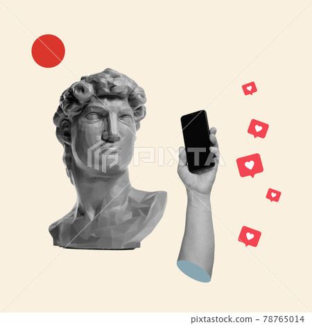 Hands aesthetic on bright background, artwork. Concept of human relation, community, togetherness, symbolism, surrealism. 78765014