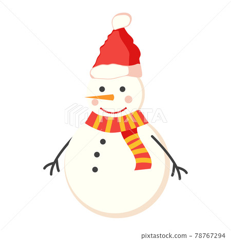 Snowman collection for christmas and winter, cute character flat design 78767294