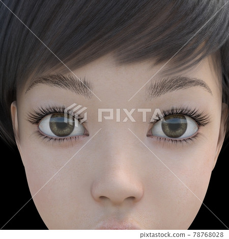 Eyelash growth image after use perming3DCG illustration material 78768028