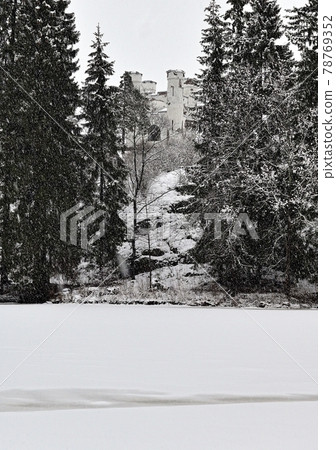 Winter view on park Monrepo in Vyborg, Russia 78769352