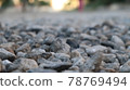 Texture of little stones in many shades of grey and white laying on ground. Stone floor texture for background. Crack Stone pattern at a construction site in Turkey 78769494