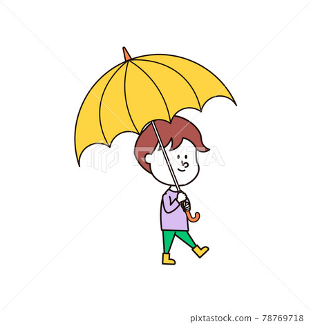拿著雨傘的孩子 78769718