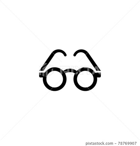 Round Fashion Glasses, Sunglasses. Flat Vector Icon illustration. Simple black symbol on white background. Round Fashion Glasses, Sunglasses sign design template for web and mobile UI element. Round Fashion Glasses, Sunglasses. Flat Vector Icon illustration. Simple black symbol on white background. Round Fashion Glasses, Sunglasses sign design template for web and mobile UI element. 78769907
