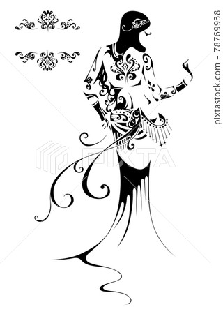 肚皮舞服裝的女人 78769938