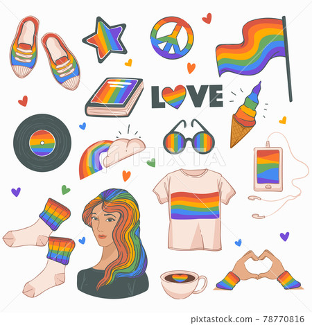 LGBT pride, love and symbolic celebration holiday LGBT pride, love and symbolic celebration holiday 78770816