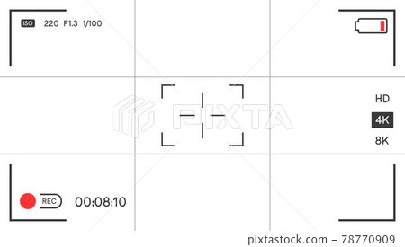 Focus on camera screen, display with settings 78770909