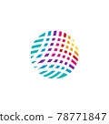 global sphere elements geometric digital abstract logo symbol icon 78771847
