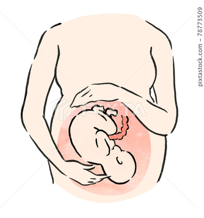 孕婦懷孕插圖女性腳掌 孕婦懷孕插圖女性腳掌 78773509