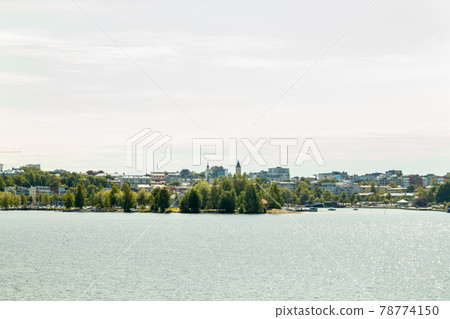 Lappeenranta port with yachts and boats on a sunny summer day, Finland 78774150
