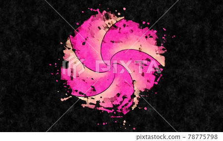Abstract twisting circle watercolor art background Abstract twisting circle watercolor art background 78775798