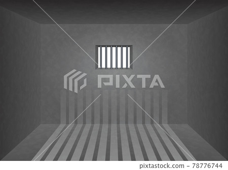 A dim prison surrounded by concrete walls A dim prison surrounded by concrete walls 78776744