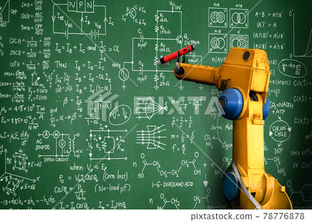 Robot arm AI analyzing mathematics for... - Stock Photo [78776878] - PIXTA