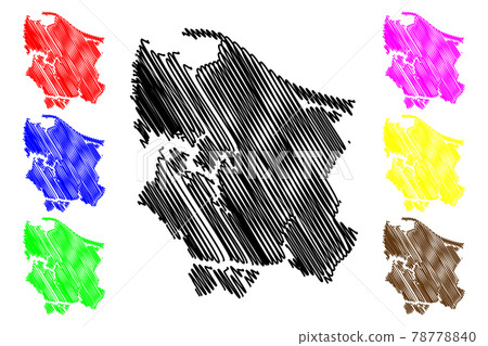 Norfolk City ( United States cities, United States of America, usa city) map vector illustration, scribble sketch City of Norfolk map 78778840