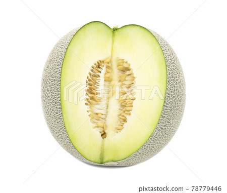 Melon or cantaloupe fruit isolated on white background. Melon or cantaloupe fruit isolated on white background. 78779446