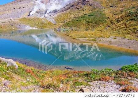 Asahidake reflected in the pond of Hokkaido Asahidake reflected in the pond of Hokkaido 78779778