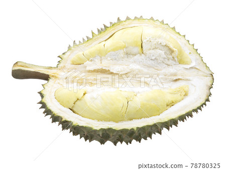 Durian fruit isolated on white background 78780325